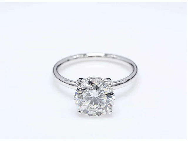 18 krt. wit gouden ring met 3,07 crt. diamant - afbeelding 13 van  13