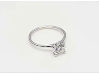 18 krt. wit gouden ring met diamant 1,01 crt. - afbeelding 1 van  7