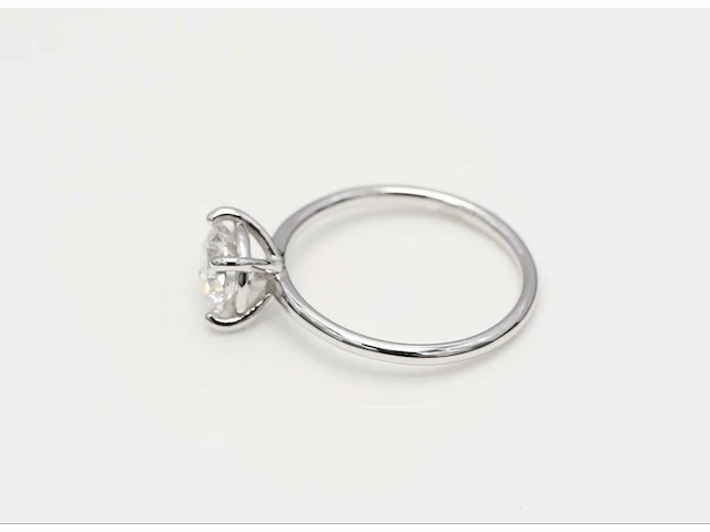 18 krt. wit gouden ring met diamant 1,01 crt. - afbeelding 3 van  7
