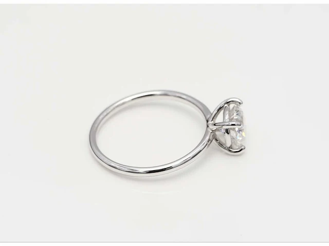 18 krt. wit gouden ring met diamant 1,01 crt. - afbeelding 4 van  7