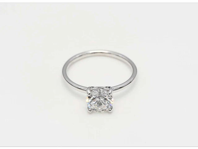 18 krt. wit gouden ring met diamant 1,01 crt. - afbeelding 5 van  7