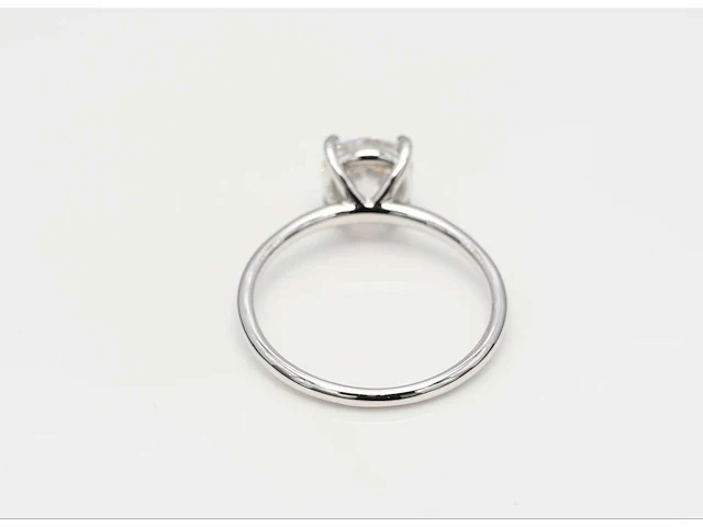 18 krt. wit gouden ring met diamant 1,01 crt. - afbeelding 6 van  7