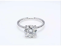 18 krt. wit gouden ring met diamant 3,01 crt. - afbeelding 1 van  9
