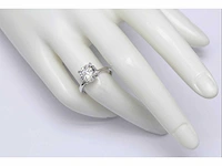 18 krt. wit gouden ring met diamant 3,01 crt. - afbeelding 4 van  9