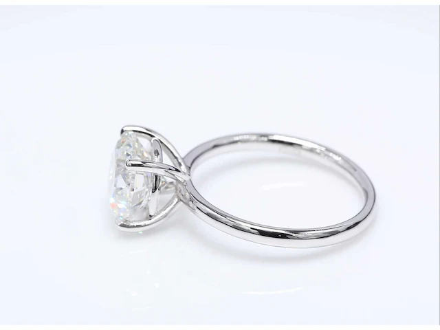 18 krt. wit gouden ring met diamant 3,01 crt. - afbeelding 6 van  9