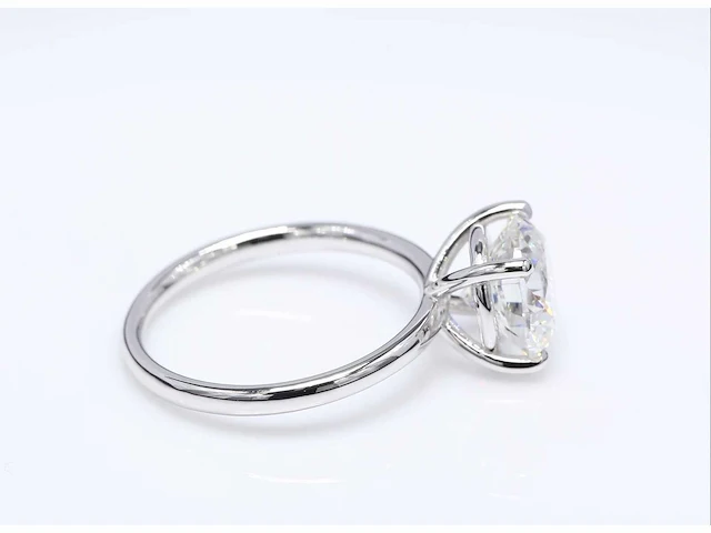 18 krt. wit gouden ring met diamant 3,01 crt. - afbeelding 7 van  9