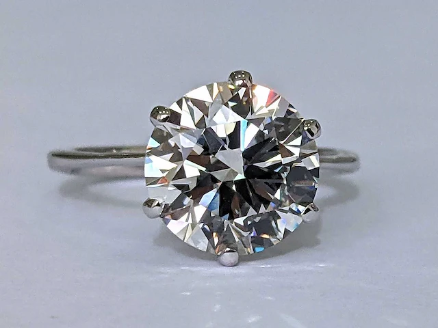 18 krt. wit gouden ring met diamant 3,02 crt - afbeelding 1 van  7