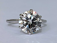 18 krt. wit gouden ring met diamant 3,02 crt - afbeelding 1 van  7