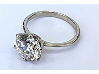 18 krt. wit gouden ring met diamant 3,02 crt - afbeelding 6 van  7
