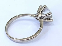 18 krt wit gouden ring met diamant 3.02crt - afbeelding 4 van  5