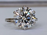 18 krt. wit gouden ring met diamant 4,00 crt. - afbeelding 3 van  12