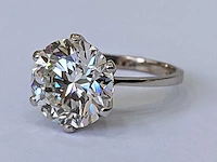 18 krt. wit gouden ring met diamant 4,00 crt. - afbeelding 1 van  12