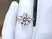 18 krt. wit gouden ring met diamant 4,00 crt. - afbeelding 9 van  12
