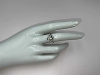 18 krt. wit gouden ring met diamant 4,00 crt. - afbeelding 11 van  12