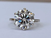 18 krt. wit gouden ring met diamant 4,00 crt. - afbeelding 12 van  12