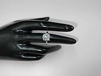 18 krt. wit gouden ring met diamant 4,01 crt. - afbeelding 1 van  9