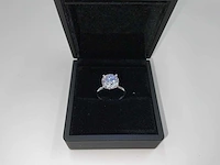18 krt. wit gouden ring met diamant 4,01 crt. - afbeelding 4 van  9