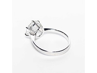 18 krt. wit gouden ring met diamant 4,02 crt. - afbeelding 7 van  18