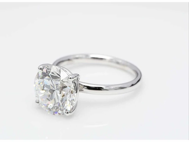 18 krt. wit gouden ring met diamant 4,03 crt - afbeelding 1 van  7