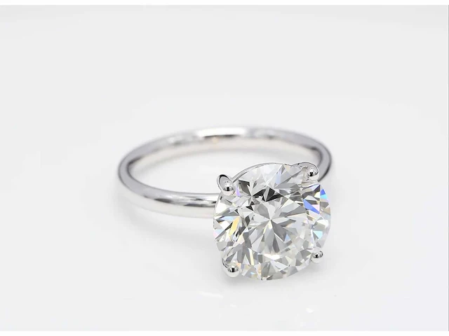 18 krt. wit gouden ring met diamant 4,03 crt - afbeelding 4 van  7