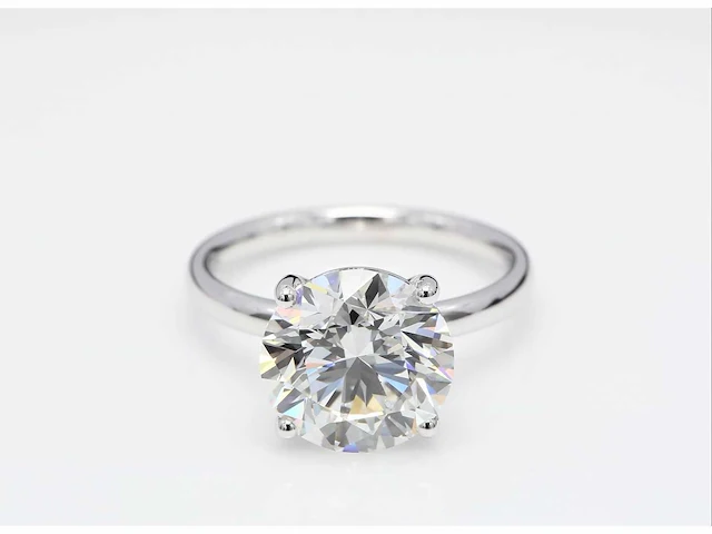 18 krt. wit gouden ring met diamant 4,03 crt - afbeelding 5 van  7