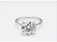 18 krt. wit gouden ring met diamant 4,03 crt - afbeelding 5 van  7
