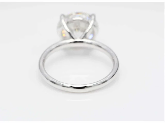 18 krt. wit gouden ring met diamant 4,03 crt - afbeelding 6 van  7