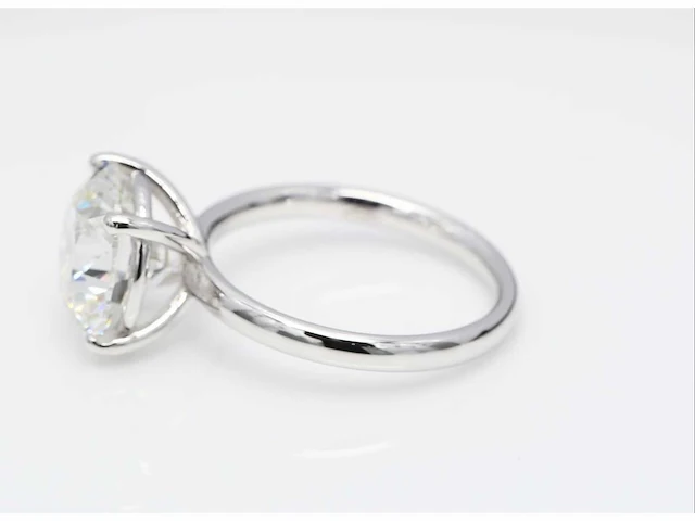 18 krt. wit gouden ring met diamant 4,03 crt - afbeelding 7 van  7