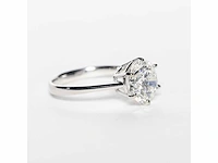 18 krt. wit gouden ring met diamant 4,04 crt. - afbeelding 4 van  21