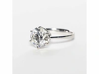 18 krt. wit gouden ring met diamant 4,04 crt. - afbeelding 7 van  21