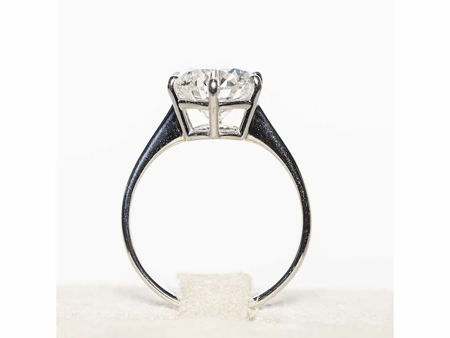 18 krt. wit gouden ring met diamant 4,04 crt. - afbeelding 9 van  21