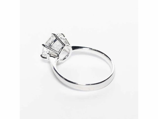 18 krt. wit gouden ring met diamant 4,04 crt. - afbeelding 10 van  21