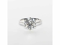 18 krt. wit gouden ring met diamant 4,04 crt. - afbeelding 11 van  21