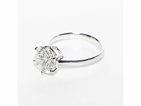 18 krt. wit gouden ring met diamant 4,04 crt. - afbeelding 13 van  21