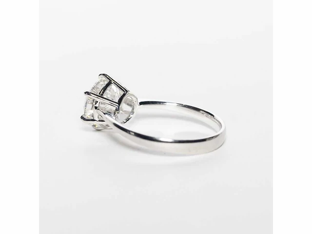 18 krt. wit gouden ring met diamant 4,04 crt. - afbeelding 16 van  21