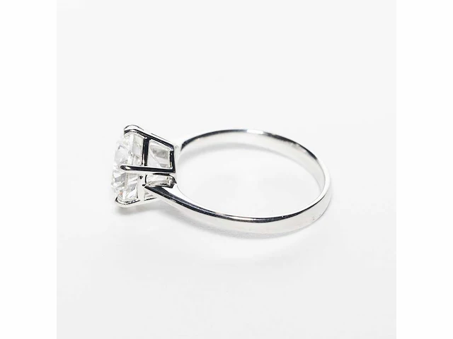 18 krt. wit gouden ring met diamant 4,04 crt. - afbeelding 17 van  21
