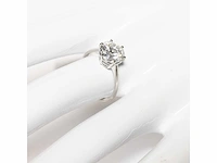 18 krt. wit gouden ring met diamant 4,04 crt. - afbeelding 2 van  21
