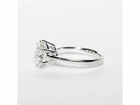 18 krt. wit gouden ring met diamant 4,04 crt. - afbeelding 3 van  21