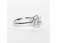 18 krt. wit gouden ring met diamant 4,04 crt. - afbeelding 5 van  21