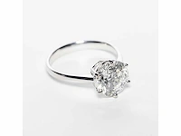 18 krt. wit gouden ring met diamant 4,04 crt. - afbeelding 6 van  21