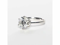 18 krt. wit gouden ring met diamant 4,04 crt. - afbeelding 7 van  21