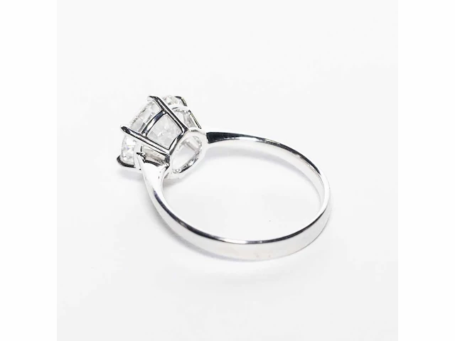 18 krt. wit gouden ring met diamant 4,04 crt. - afbeelding 10 van  21