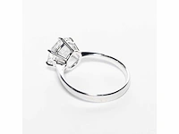 18 krt. wit gouden ring met diamant 4,04 crt. - afbeelding 10 van  21