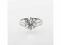 18 krt. wit gouden ring met diamant 4,04 crt. - afbeelding 11 van  21