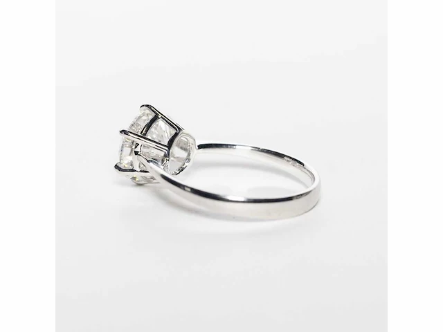 18 krt. wit gouden ring met diamant 4,04 crt. - afbeelding 16 van  21