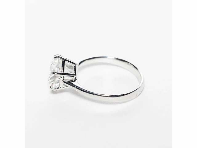 18 krt. wit gouden ring met diamant 4,04 crt. - afbeelding 17 van  21