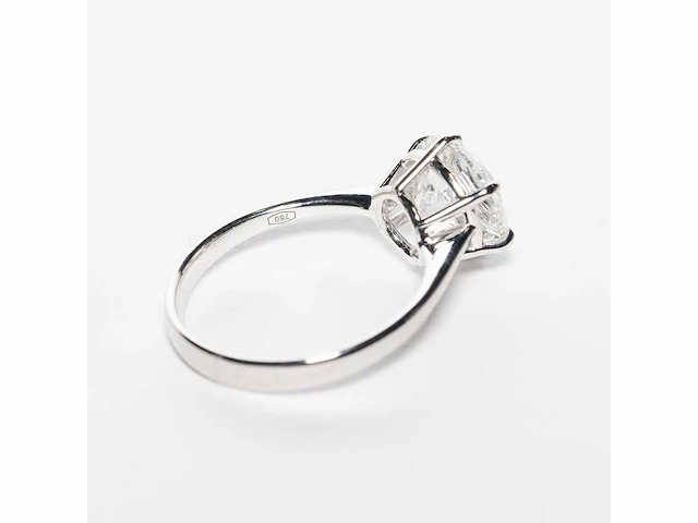 18 krt. wit gouden ring met diamant 4,04 crt. - afbeelding 21 van  21