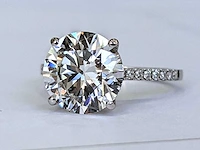 18 krt. wit gouden ring met diamant 4,26 crt - afbeelding 6 van  7