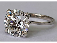 18 krt wit gouden ring met diamant 4,51 crt - afbeelding 1 van  7