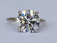 18 krt wit gouden ring met diamant 4,51 crt - afbeelding 5 van  7